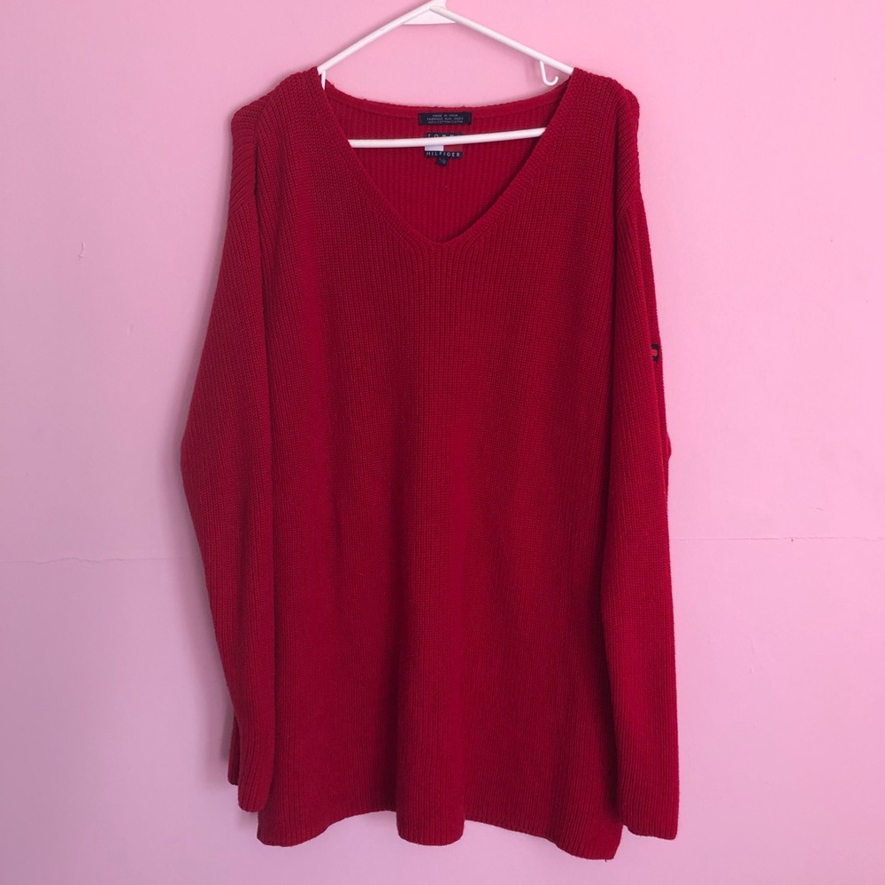 Tommy Hilfiger L Oversized Comfy Sweater Brand Name 100% Cotton Vintage